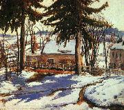 Charles Reiffel February Thaw, Silvermine Connecticut oil painting